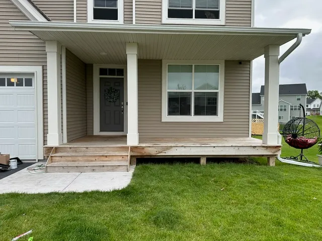 Front porch decking before painting